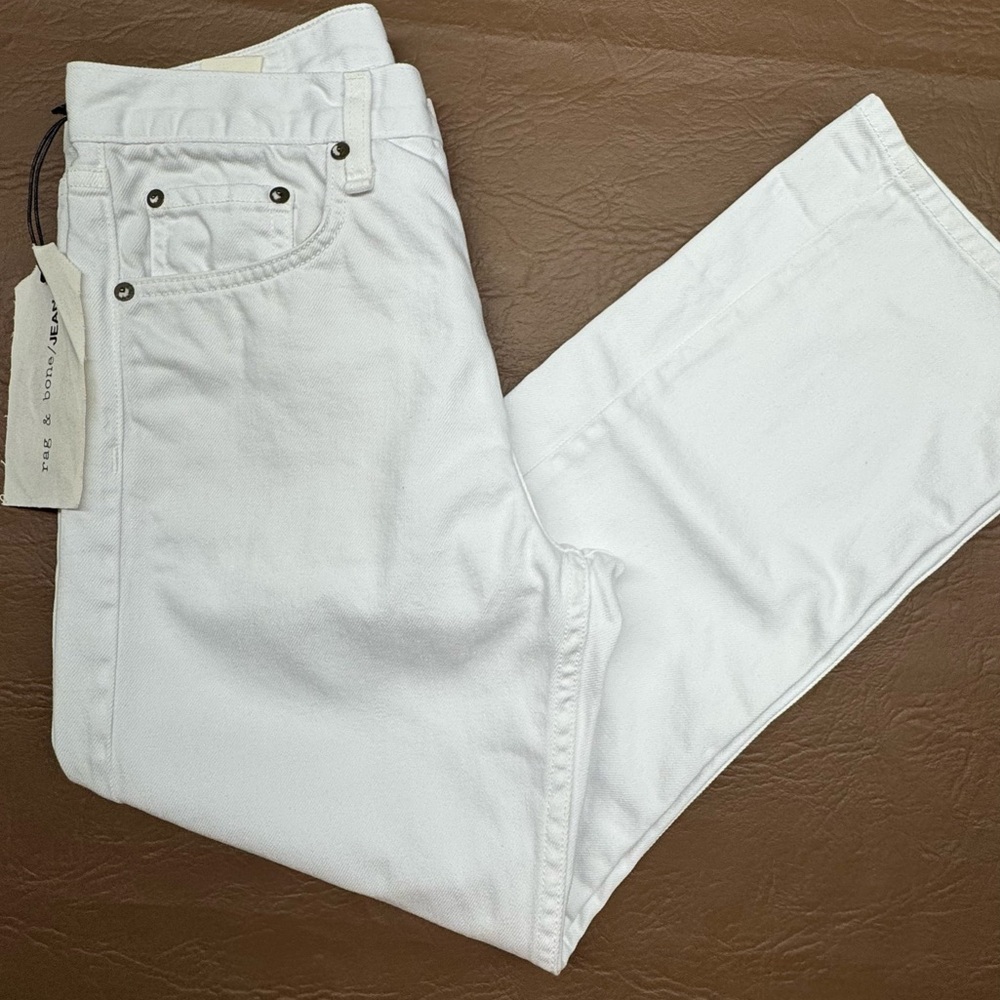 Rag & Bone New York White Nolita Marilyn Crop Hi-Rise Denim Jeans Size 25
